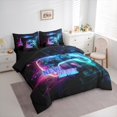 thumbnail image 3 of Homewish Gradient Gamepads Twin Bedding Sets 7-Piece for Kids Teens,Futuristic Cubes Plaid Bedding Comforter Set Microfiber,Abstract Ombre Video Game Breathable Sheet Sets,Luxury Bedroom Decor, 3 of 8