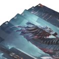 thumbnail image 4 of Shower Curtain, Urban Mechanical Dragon Waterproof Fabric Plastic Shower Curtain, Drying Fast Bathroom Curtain with 9 Buttonholes, Ruffle Shower Curtain 60x72in, 4 of 8
