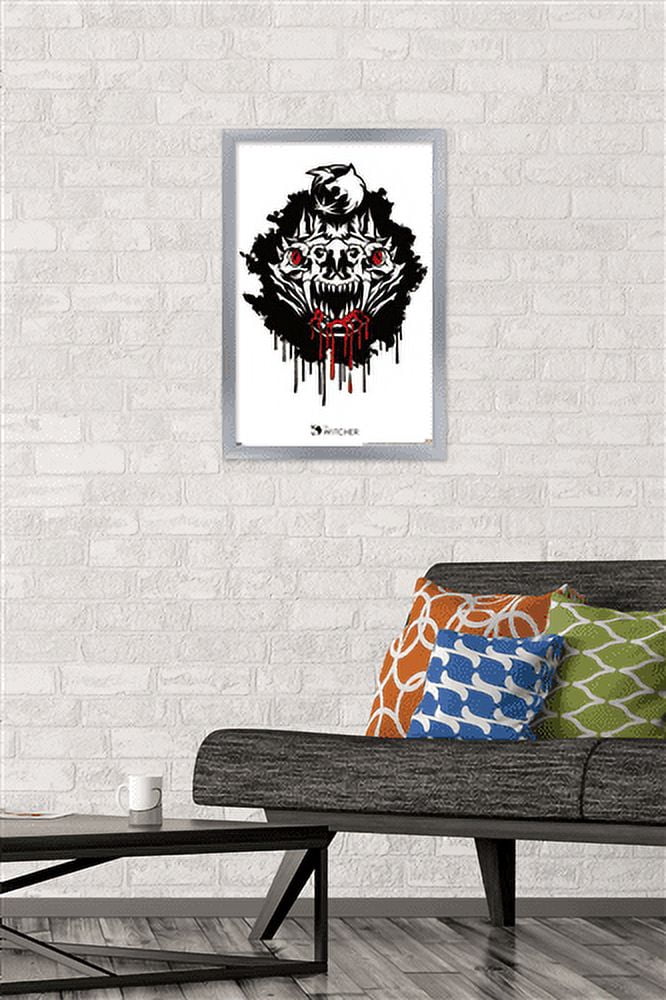 Netflix The Witcher Season 2 - Basilisk Head Wall Poster, 14.725" x 22.375", Framed
