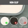thumbnail image 4 of 3 Pcs Memory Foam Bath Mats Soft Absorbent Bathroom Rugs,Machine Washable Easy to Clean, Grey, 4 of 9