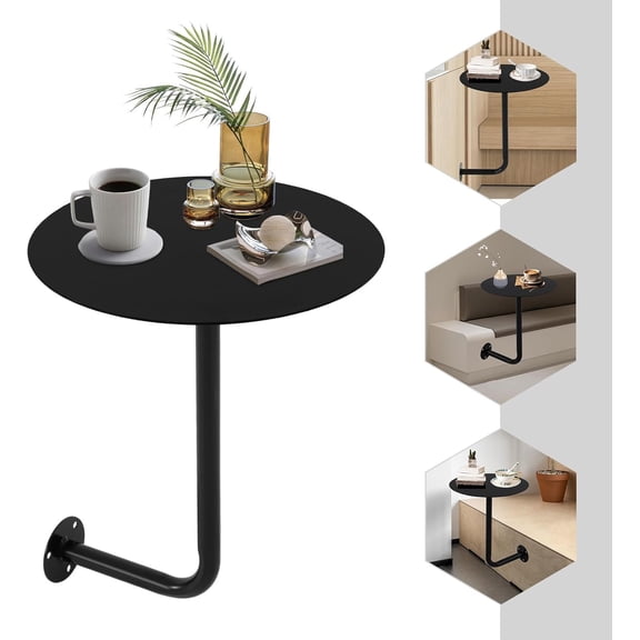 Coffee Table Wall Mounted Bar Table Pedestal Table Round Cafe Table Pub Table Max 33Lb Small Coffee Circle Coffee Table Small Space (13.7x17.78In)