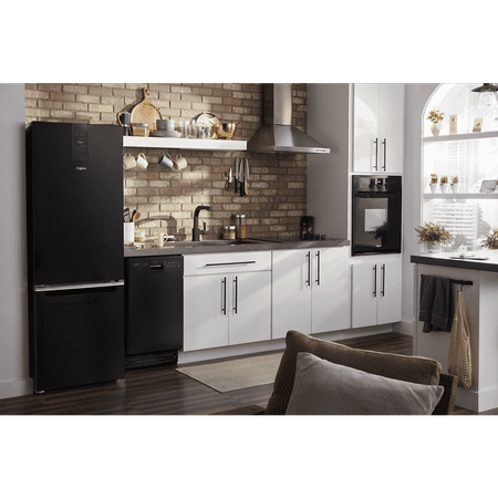 Whirlpool - 12.7 Cu. Ft. Bottom-Freezer Counter-Depth Refrigerator - Black