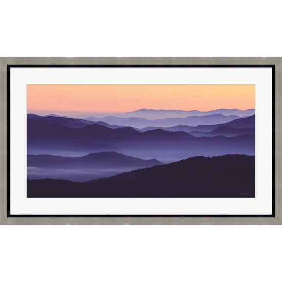 Great Art Now Waves of Misty Blues by Lori Deiter, Framed Wall Art, 39W x 23H