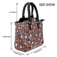 thumbnail image 2 of Lsque Winter Holiday Christmas Pattern Leather Rivet Shoulder Bag – Elegant Genuine Leather & Microfiber PU Crossbody with Detachable Adjustable Strap, 2 of 5