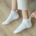 thumbnail image 4 of Eoperou 1 Pair Women Socks Heart Embroidery Low-cut No Odor Solid Color High Elasticity Anti-slip Sweat-absorption Anti-shrink Sports Socks, 4 of 8
