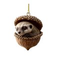 thumbnail image 1 of Adornos de animales del bosque en forma de bellota 2D, decoración para fiestas y árboles de Navidad., 1 of 7