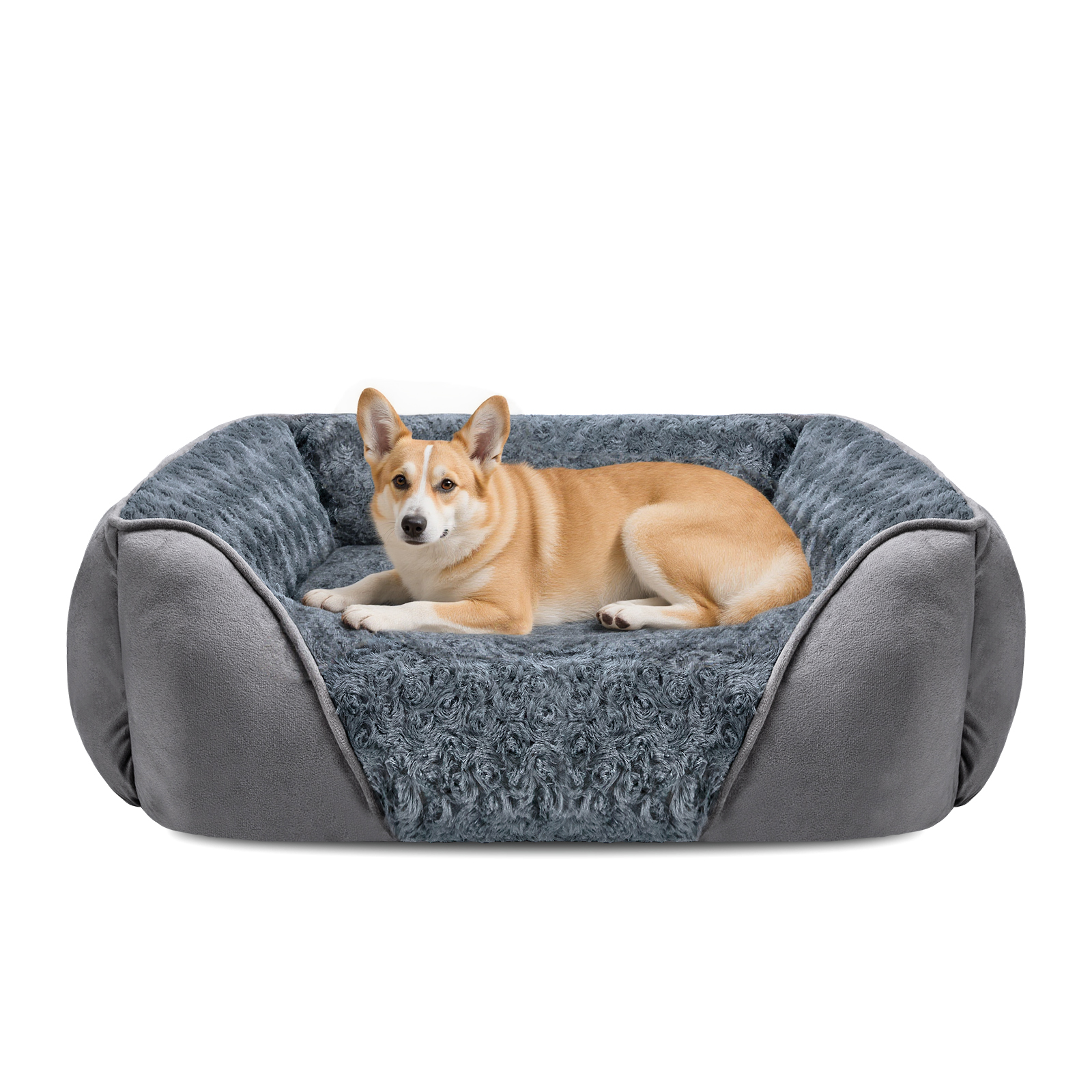 SHU UFANRO Rectangle Dog Bed with Anti-Slip Bottom