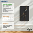 thumbnail image 4 of czcpp-GFCI Prise Extérieure, Prise Électrique GFI Auto-Testée 15 Amp avec Design Mince, Réceptacle GFCI Résistant aux Intempéries et aux Taches, Réceptacle de Faille avec Plaque Murale, Certifié UL, Noir Mat, 1 Pack, 4 of 4