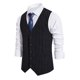 thumbnail image 4 of Chaleco de un solo pecho para hombre, chaqueta de calle informal de negocios transpirable Pompotops  oipoqjl14498, 4 of 8
