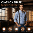 thumbnail image 7 of Adjustable X Shaped Suspenders for Men Women, Heavy Duty Elastic Suspenders with Metal Swivel Hooks, Elastic Pants Braces Fashion Clothing Accessories, 7 of 7