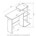 thumbnail image 6 of Furinno Efficient Home Laptop Notebook Computer Desk, Sonoma Oak/White, 6 of 7