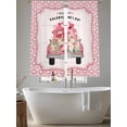thumbnail image 5 of Pink Valentine's Day Sheer Curtains 72 Inch Length 2 Panels Set, Love Heart Roses Romantic Floral Voile Window Treatment Rod Pocket Curtains Sheers Drapes for Bedroom/Living Room/Kitchen 52"x72"x2, 5 of 7