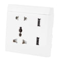 thumbnail image 1 of Wall Power Outlet, Reliable Durable Power Supply Socket Wall Socket  for Homes for Offices for Schools, 1 of 7
