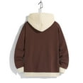 thumbnail image 4 of Fall Winter Hooded Sweatshirt For Men Contrasting Color Sweatshirt Sports Casual Jacket,Size S-2XL, 4 of 5