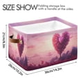 thumbnail image 3 of Ryvnso Beautiful Heart Pattern Storage Basket Large Bin Foldable Boxes Toys Organizer 14.2x10.2x8.3in 2 PCs, 3 of 8