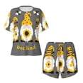 thumbnail image 5 of "Wukai Bee Kind Women's Pajama Set - Short-Sleeve Top and Shorts with Elastic Waistband and Pockets for Loungewear, Yoga, and Casual Wear-Large, 5 of 8
