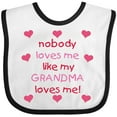 thumbnail image 3 of Inktastic Nobody Loves Me Like My Grandma Loves Me Girls Baby Bib, 3 of 4