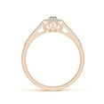 thumbnail image 2 of ANGARA Natural Oval Diamond Halo Engagement Ring in 14K Rose Gold for Women (Size-5x3mm| Color-K| Clarity-I3) | April Birthstone, Anniversary, Jewelry Gift for Women | Natural Diamond Ring, 2 of 9