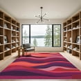 thumbnail image 2 of ODIKA 4x6 Machine Washable Non-Slip Area Rug, Abstract Red High Traffic Rug, Red, 1051146, 2 of 7