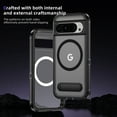 thumbnail image 5 of Decase Magnetic Case for Google Pixel 8 Pro,Heavy Duty Rugged Kickstand Mag-Safe Cover for Women Men,Dual-Layer Protection Military Grade Protective Phone Case for Google Pixel 8 Pro,Black+Clear, 5 of 7