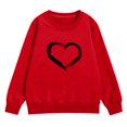 thumbnail image 3 of Mercatoo Girls' Sweatshirts Heart Graphic Oversized Crewneck Long Sleeve Casual Comfy School Aesthetic Outfits Kid Fall Winter Clothes, 3 of 7