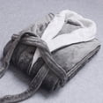 thumbnail image 2 of HBFAGFB Mens Bathrobe Plush Pajama Long Sleeves Softness Warm Flannel Robe with Pockets A Size L, 2 of 9