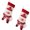 Big headed snowman, variant on Tizuqe Set of 2 Christmas Theme Stocking Knitted Present Bag Santa/Snowman/Elk Christmas Socks Festives Mantels Accessory