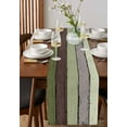 thumbnail image 2 of Rustic Green Wood Short Table Runners 48 Inches, Cotton Linen Fabric Table Runner Dresser Scarf, Ombre Color Gradient Retro Grain Tablerunner for Party/Kitchen/Dinner/Wedding Decor 13''x48'', 2 of 7