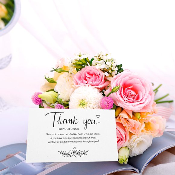 CRILSTYLEO 100Ud Tarjetas De Agradecimiento Para Pequeñas Compacto Y Elegante