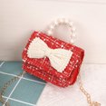 thumbnail image 1 of Bolso de cadena estilo princesa, accesorio de perlas para bebé, bolso de mano, bolso de hombro con lazo bonito y moderno para niña, 1 of 6