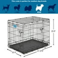 thumbnail image 4 of MidWest Homes for Pets Medium Dog Crate Newly Enhanced LifeStages 30' Double Door Folding Metal Dog Crate with Divider Panel, Floor Protecting Feet & Dog Pan, 1630DD, 30.6L x 19.3W x 21.4H Inches, 4 of 5