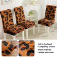 thumbnail image 5 of Leopard Dining Chair Covers 4 Pack Dynamic Animal Print Washable Polyester Stretch Slipcovers Removable Seat Protector for Trendy and Fashionable Homes, 5 of 7