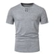 thumbnail image 2 of pstuiky camiseta de hombre, Camiseta de manga corta con cuello redondo y estampado liso para hombre ropa de hombre xl, 2 of 7