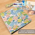 thumbnail image 4 of FORMRS 3 Ring Photo Album 4"x6" Self Adhesive Large Capacity PU Leather Cover, Blue Floral Wave, 4 of 6