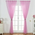 thumbnail image 2 of EXTRA 15% OFF Star Sheer Romantic Blackout Curtains for Bedroom 1 Panel, Pretty Pure Color Window Curtain for Kids Room, W39" x L106", 2 of 9