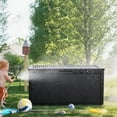 thumbnail image 5 of Joxxoaa 100 Gallon Waterproof Large Resin Deck Box Indoor Outdoor Lockable Storage Container for Patio Furniture Cushions Garden Tools (Black) /（Grey）, 5 of 7