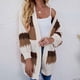 thumbnail image 1 of Pntutb Mujer Moda Color a juego Mangas largas Punto Cardigan Suelto tops Blusa Suéter Pntutb Pntutb-5018, 1 of 5
