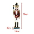 thumbnail image 4 of 14.96inch Nutcracker Ornament, Traditional Figurine Puppet Toy Nutcracker Figure for Desktop Cabinet Home Decoration Collection, 4 of 7
