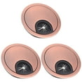 thumbnail image 1 of CRAFTHROU 3Pcs Dark Red Desk Grommet Cable Cord Cover Zinc Alloy Desktop Cable Organizer, 1 of 6