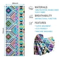 thumbnail image 2 of Colorful Geometric Triangle Diamond Pattern Hot Yoga Mat Towel Non Slip for Hot Yoga - Quick-Drying Yoga Mat Cover with 4 Corner Pockets with Travel Bag - Hot Yoga Towel Non Slip 70"x26", 2 of 6