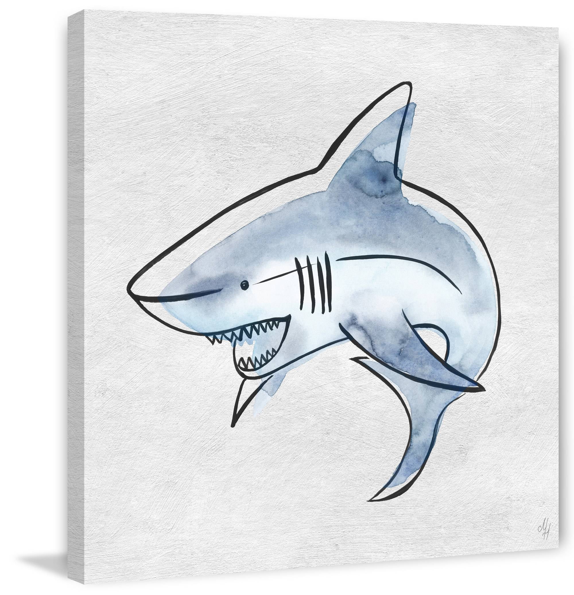 Marmont Hill Powerful Shark Canvas Wall Art