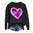thumbnail image 6 of Valentines Day Sweatshirts, Heart Print Sweatshirt Women, Womens Long Sleeve Round Neck Sweatshirts Lover's Love Print Hoodie Long Sleeved Top Hoodie Crew Neck Top Shirt, 6 of 6