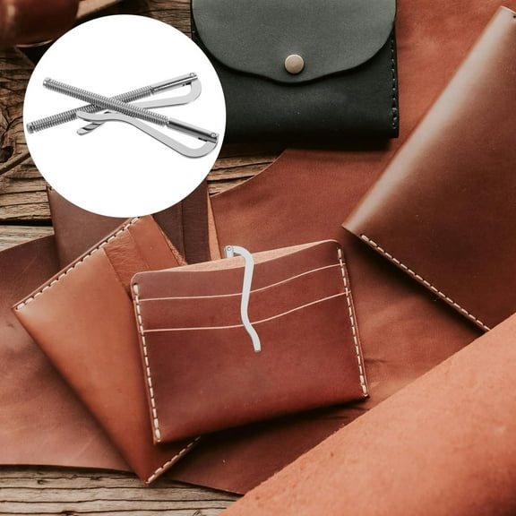 FOMIYES  2 Pcs Metal Wallet Universal for Men Money Clip Office Miss Silver