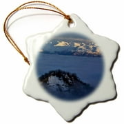 3dRose Winter sunset, Kenai Mountains, from Homer, Alaska - US02 AJE0012 - Adam Jones - Snowflake Ornament, 3-inch