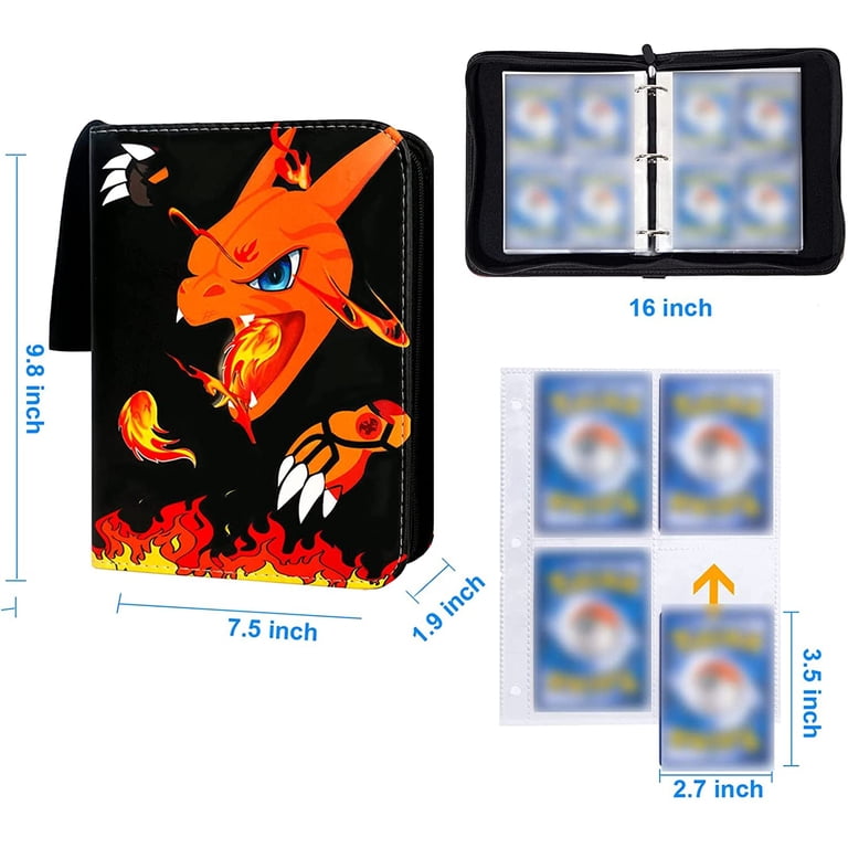 pokemon card book holder walmart UniKeep Pokemon Card Game Binder Book: Pokedex Themed Trading Card Album with 20 Pages, Holds 360 Cards