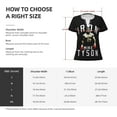 thumbnail image 5 of Mike Tyson's Shirt Women's V-Neck T-Shirt Short-Sleeved Tees Shirt Summer Deep V Top Black, 5 of 9