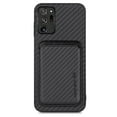 thumbnail image 2 of Cutyskin Carbon Fiber Texture PU Leather Case for Samsung Galaxy Note20, with Detachable Card Holder, Compatible Magsafe Charging, Ultra Thin Design Shockproof Phone Case for Galaxy Note20, Black, 2 of 5