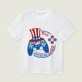 thumbnail image 4 of Gubotare Girls Summer Tops 4th of July Baby Boy Girl Shirt American Flag Graphic T-Shirt USA Patriotic Tee Independence Day Casual Short Sleeve Top 3T 4T,White 3-4 Years, 4 of 4