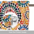 thumbnail image 6 of Colorful Boho Kitchen Curtain Valances for Windows Farmhouse Short Curtains, Watercolor Abstract Geometric Rod Pocket Valance Curtain for Bedroom Cafe Living Room 42"x18", 6 of 8