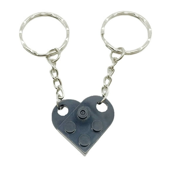 Matching Keychains Gifts for Couples Friendship Brick Heart Keychain Sets for Boyfriend and Girlfriend Couple Anniversary Birthday Gift for Best Friend Women Men